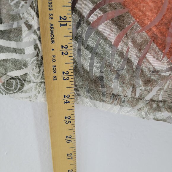 Chico's Jacket Women's 4 Peach Tan Floral Semi Sheer Zip up Roll Tab Pockets - Picture 5 of 13